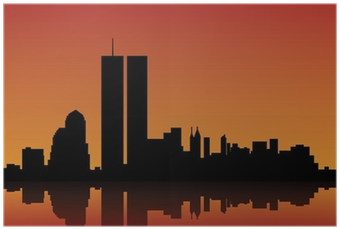 New York Skyline Silhouette (400x400), Png Download