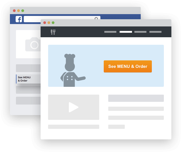 Online Ordering Software For Your Website And Facebook - Restaurant (609x513), Png Download