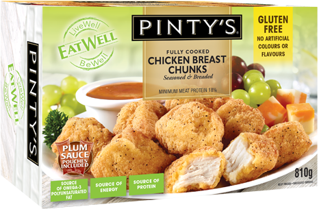 Eatwell Breast Chunks - Pinty's Eatwell Eatwell Chicken Breast Chunk (491x337), Png Download