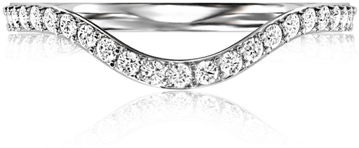 Curved Ribbon Band - Diamond (900x900), Png Download