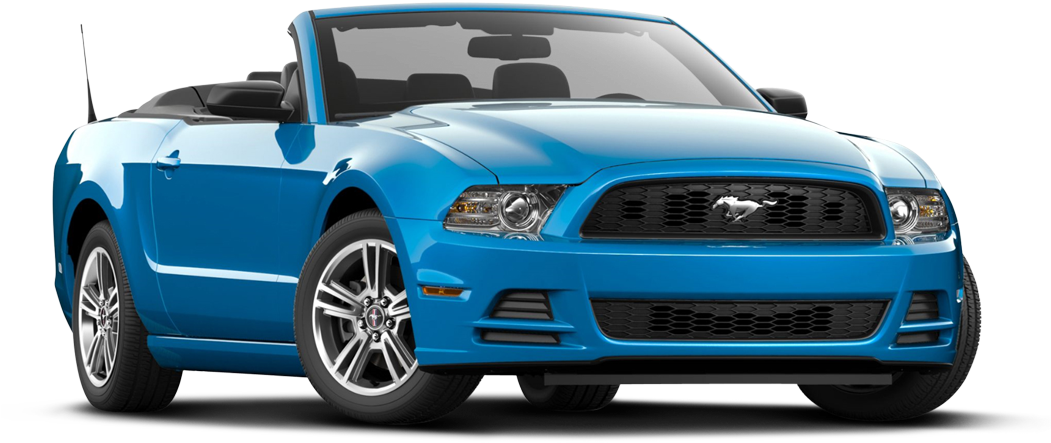 Ford Mustang Cabrio 2d Blau Offen 2013 - Mustang Alamo (1050x750), Png Download