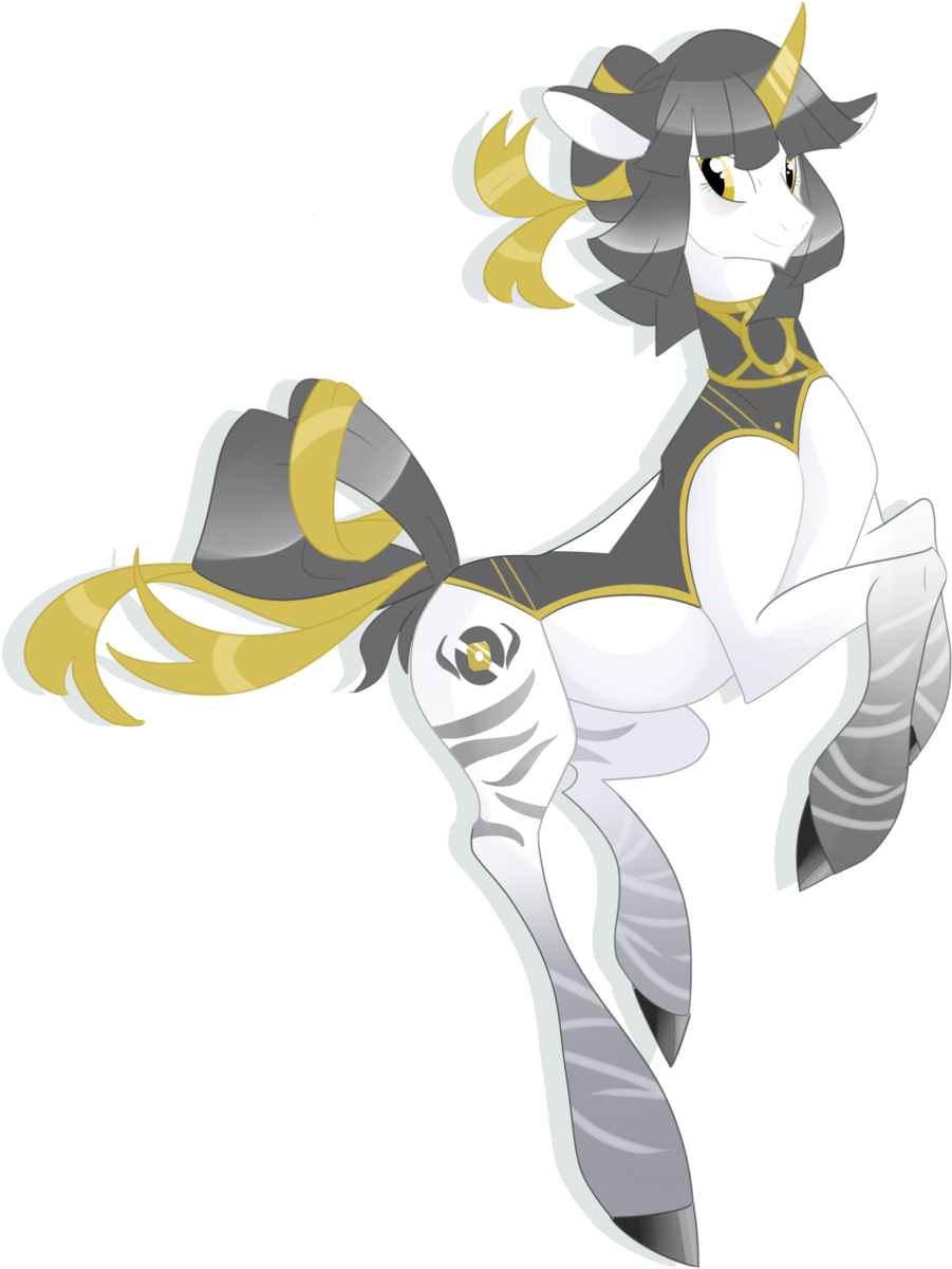 Rannarbananar, Curved Horn, Female, Golden Eyes, Golden - Cartoon (1024x1331), Png Download