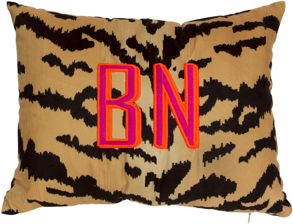 Tiger Print Lumbar Pillow - Cushion (1024x1024), Png Download