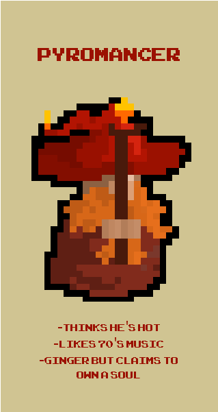 Fire Themed Wizard - Poster (600x600), Png Download
