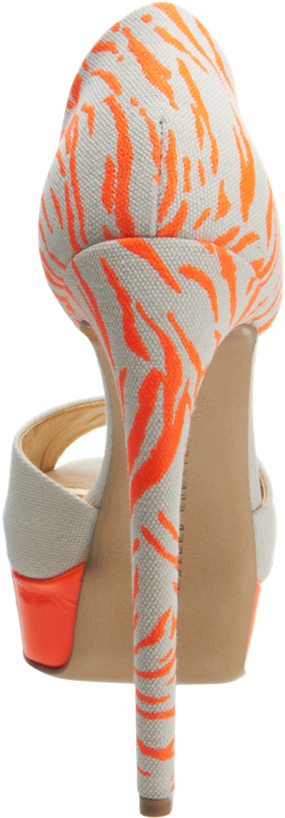 Walter Steiger Tiger Print Peep Toe Double Platform - Basic Pump (450x750), Png Download