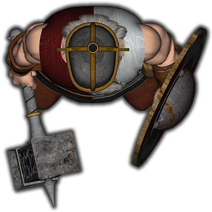 Top Down Token - Dundjinni Dwarf (500x500), Png Download