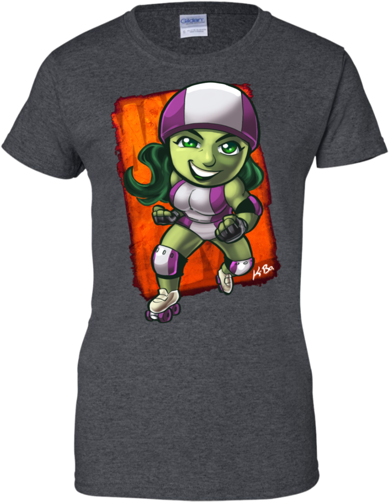 Superhero Roller Derby She Hulk Hulk T Shirt & Hoodie - Relax God Is In Control (1024x1024), Png Download