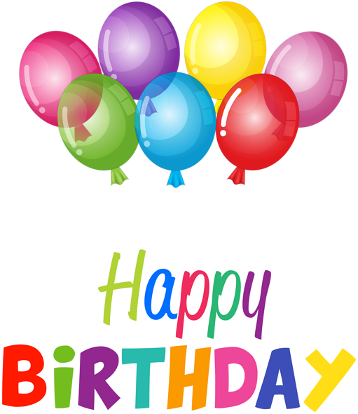 Happy Birthday Balloons Clip Art Png Image - Clipart Birthday Balloons (520x600), Png Download