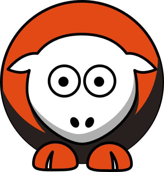 Sheep 3 Toned Cleveland Browns Colors Clip Art At Clker - College Football (570x598), Png Download