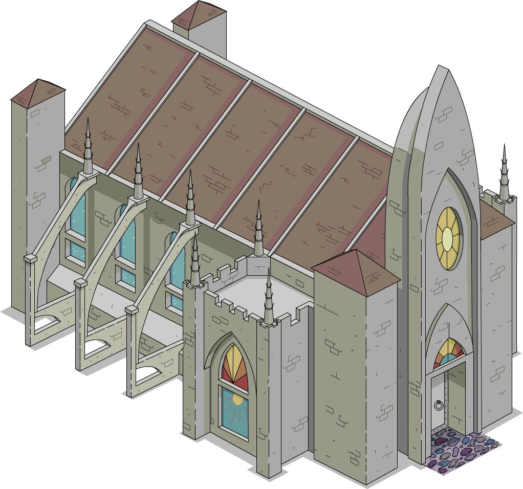 Medieval Cathedral Menu - Simpsons Tapped Out Cathedral (1022x956), Png Download