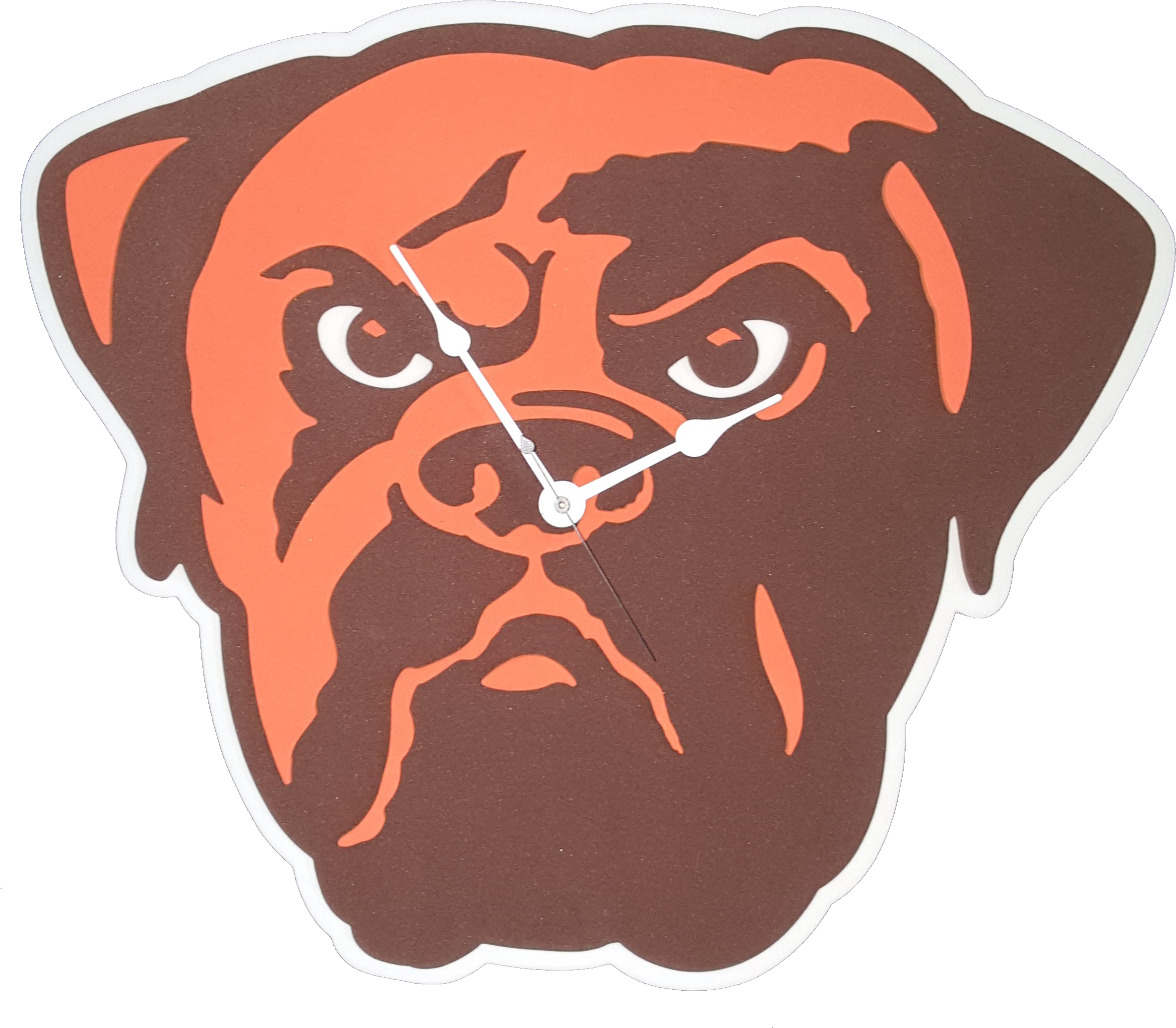 Cleveland Browns 3d Foam Clock - Cleveland Browns Dawg Logo Png (2485x2206), Png Download