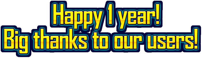 Happy 1 Year Big Thanks To Our Users - Anniversary (838x242), Png Download