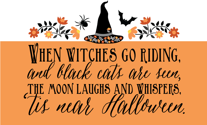 3 Free Halloween Poem Prints - Png Transparent Halloween Decor (792x612), Png Download