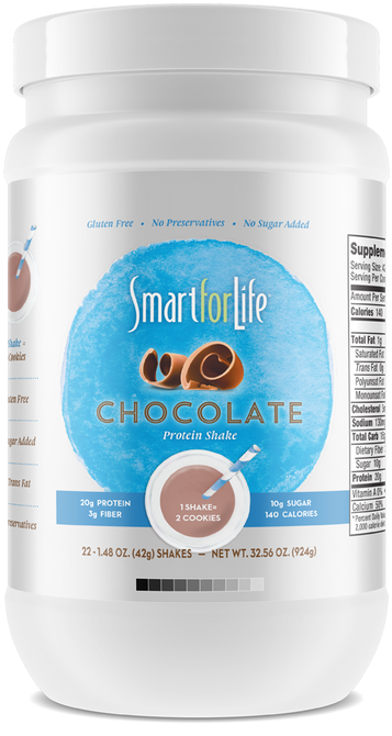 Chocolate Protein Tub - Smart For Life 2lb. Chocolate Protein Powder Tub (750x750), Png Download