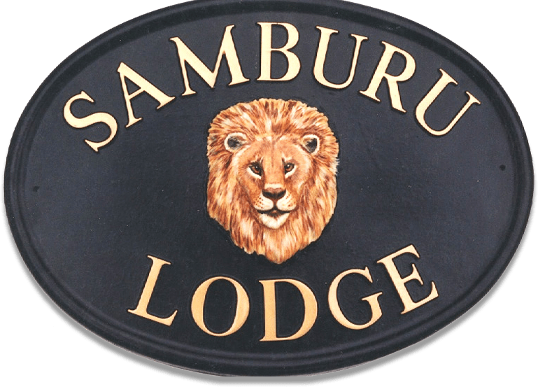 Lions Head House Sign - Sale (769x553), Png Download