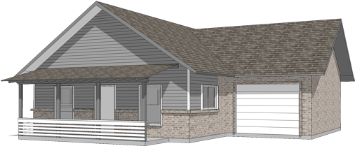 Corpus Model Home 1 - Siding (625x250), Png Download
