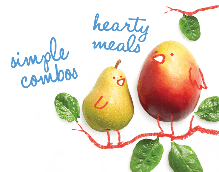 Fruit Veggie Chicken Protein Puree Happy Family Organics - Happy Baby Simple Combos Spinach, Mango & Pear, (710x559), Png Download