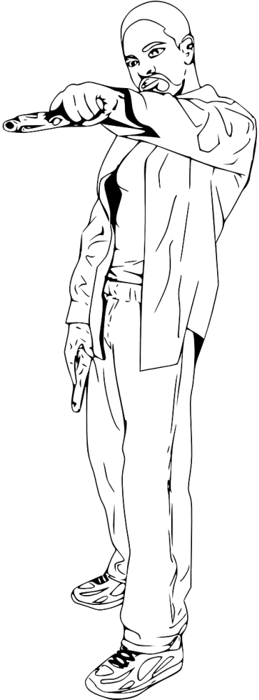Pistol (500x1000), Png Download