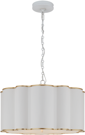 Markos Large Hanging Shade In White And Gild With Frosted - Circa Lighting (480x480), Png Download