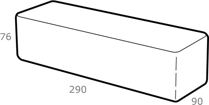 The Contemporary Collection Verti 76 Solid Is A Single - Coffee Table (700x367), Png Download