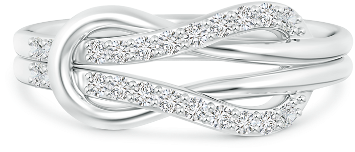 Encrusted Lab Grown Diamond Infinity Love Knot Ring (900x900), Png Download
