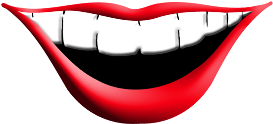 Smiling Teeth Png Download - Smile Mouth Gif Png (560x259), Png Download