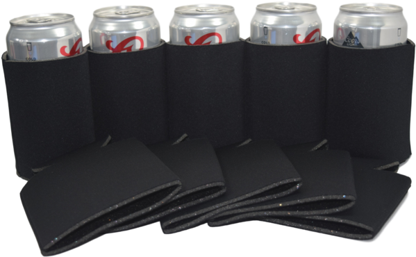 Qualityperfection 25 Black Party Drink Blank Can Coolers - Quality&perfection 12 Premium Black Beer Can Coolers (720x480), Png Download