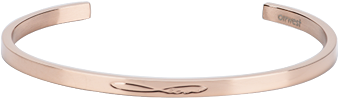"infinity Love" Mantra Cuff - Key Moments Bangle With Engraving - Stainless Steel (480x480), Png Download