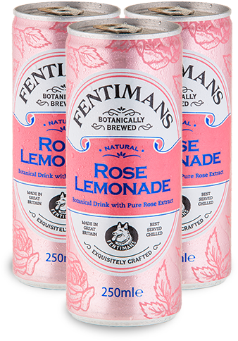 Rose Lemonade - Fentimans Botanically Brewed Rose Lemonade Can (250ml) (341x497), Png Download