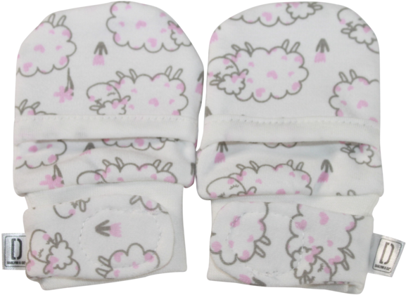 Newborn Anti Scratch Soft Stay On Mittens For Babies - Elephant (800x533), Png Download