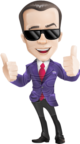 Business Vector Cartoon Character Man Graphic Design - Casino (344x464), Png Download