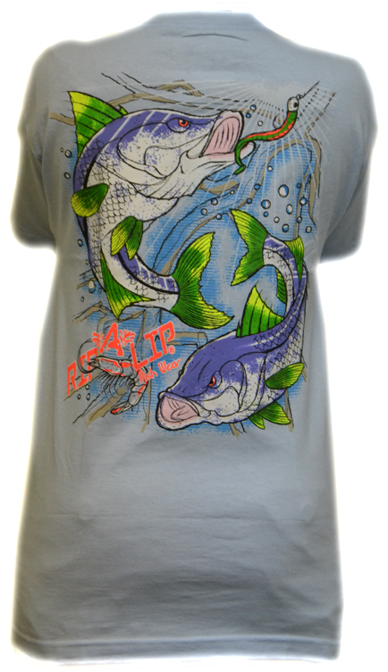 Powder Blue Short Sleeve Graphic Fishing Tee - Sleeve (502x756), Png Download