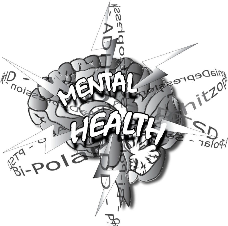 Brain Clipart Mental Health - Art Brain Mental Health (1000x1000), Png Download