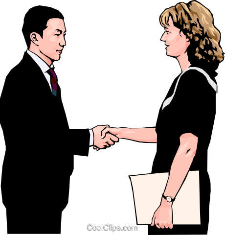 Business Greeting, Handshake Royalty Free Vector Clip - Say Hello And Goodbye (460x480), Png Download
