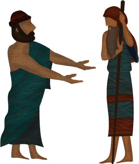 Noah And Methuselah - Genesis (500x599), Png Download