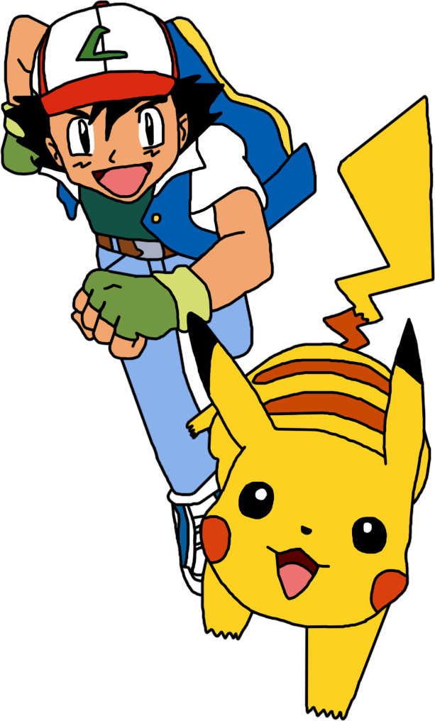 Free Download Ash Y Pikachu Png Clipart Ash Ketchum - Ash And Pikachu Png (613x1016), Png Download