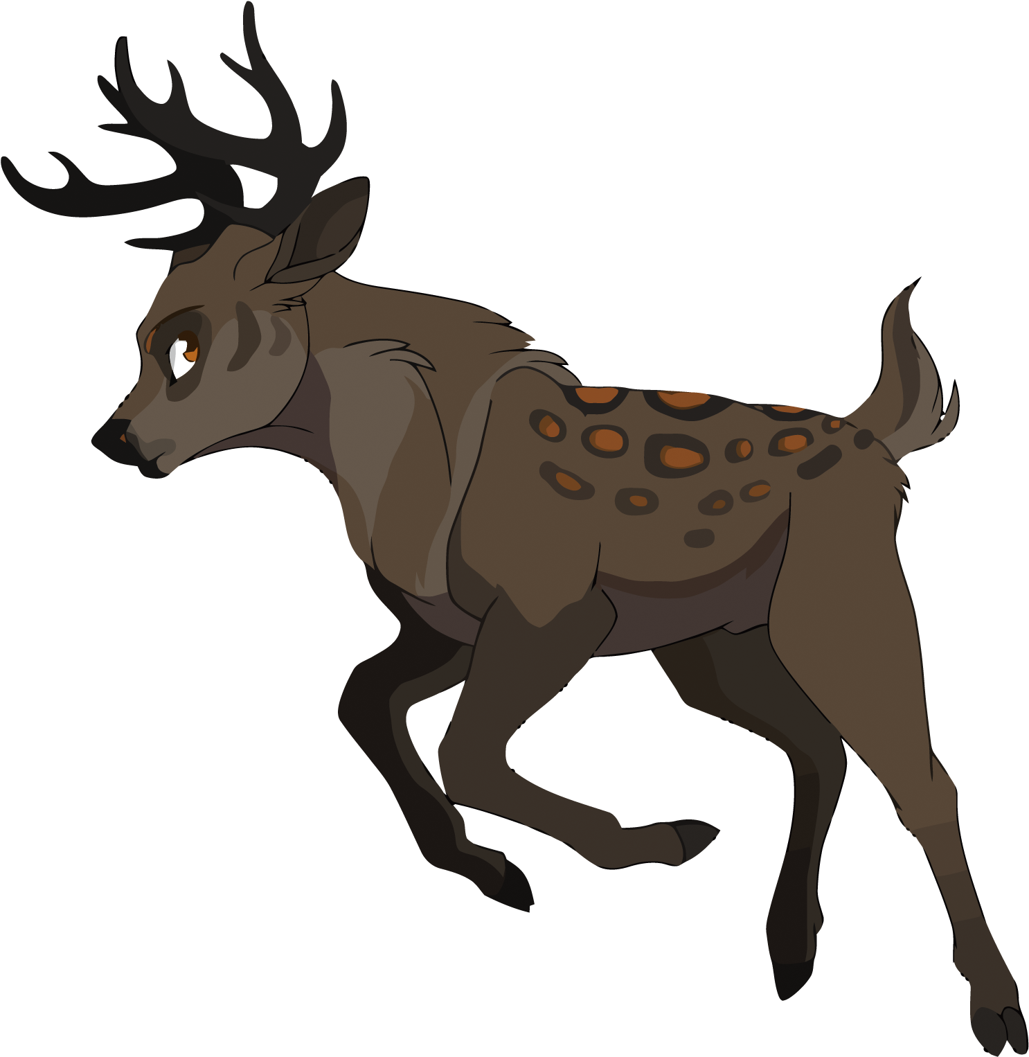 Lobster Silhouette Furor - Deer (1500x1525), Png Download
