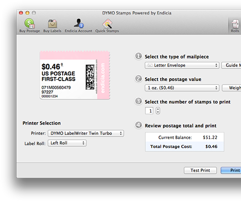 Endicia Stamps (500x423), Png Download