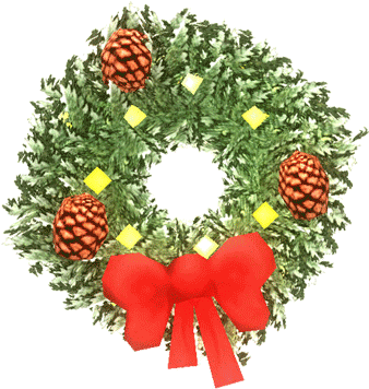 Holiday-wreath - Wreath (350x372), Png Download