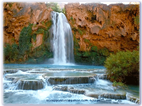 Waterfalls - Water Falls Gif Animated (600x400), Png Download