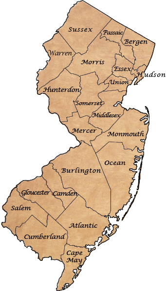 Revolutionary War New Jersey Historic Sites - Map Of New Jersey Revolutionary War (341x598), Png Download