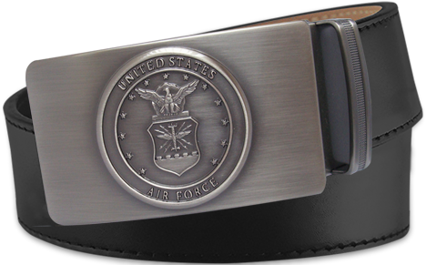 Officially Licensed Us Air Force Buckle On Black Full - Belt (500x291), Png Download
