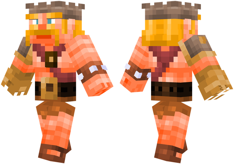 Barbarian King - Clash Of Clans Skin Mcpe (804x576), Png Download