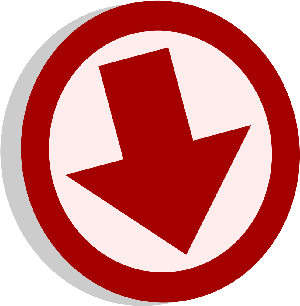 Symbol Arrow Down - Down Symbol (1024x1024), Png Download