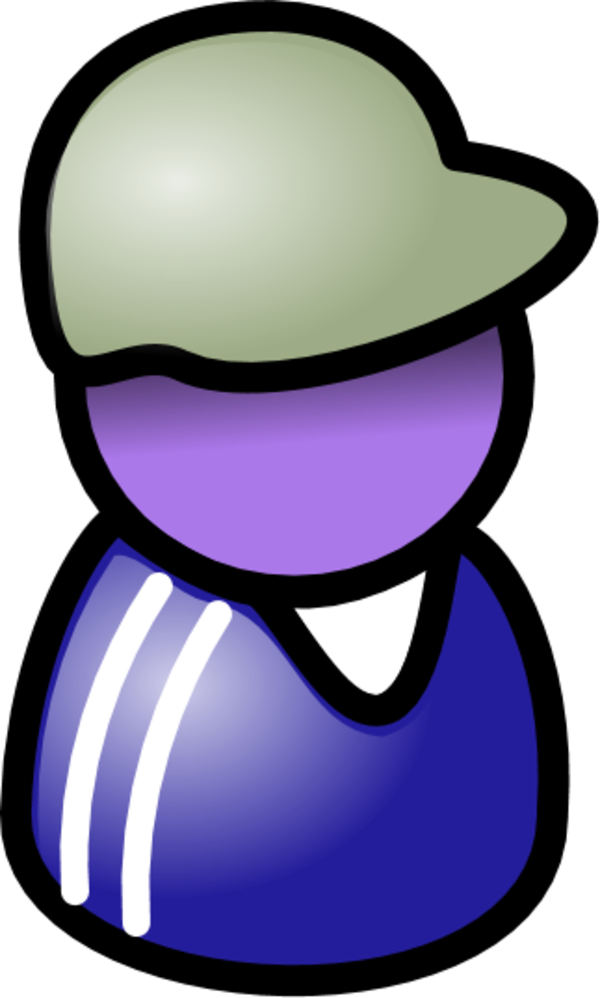 User Icon Male Man Wearing Football Hat - People Clipart (600x998), Png Download
