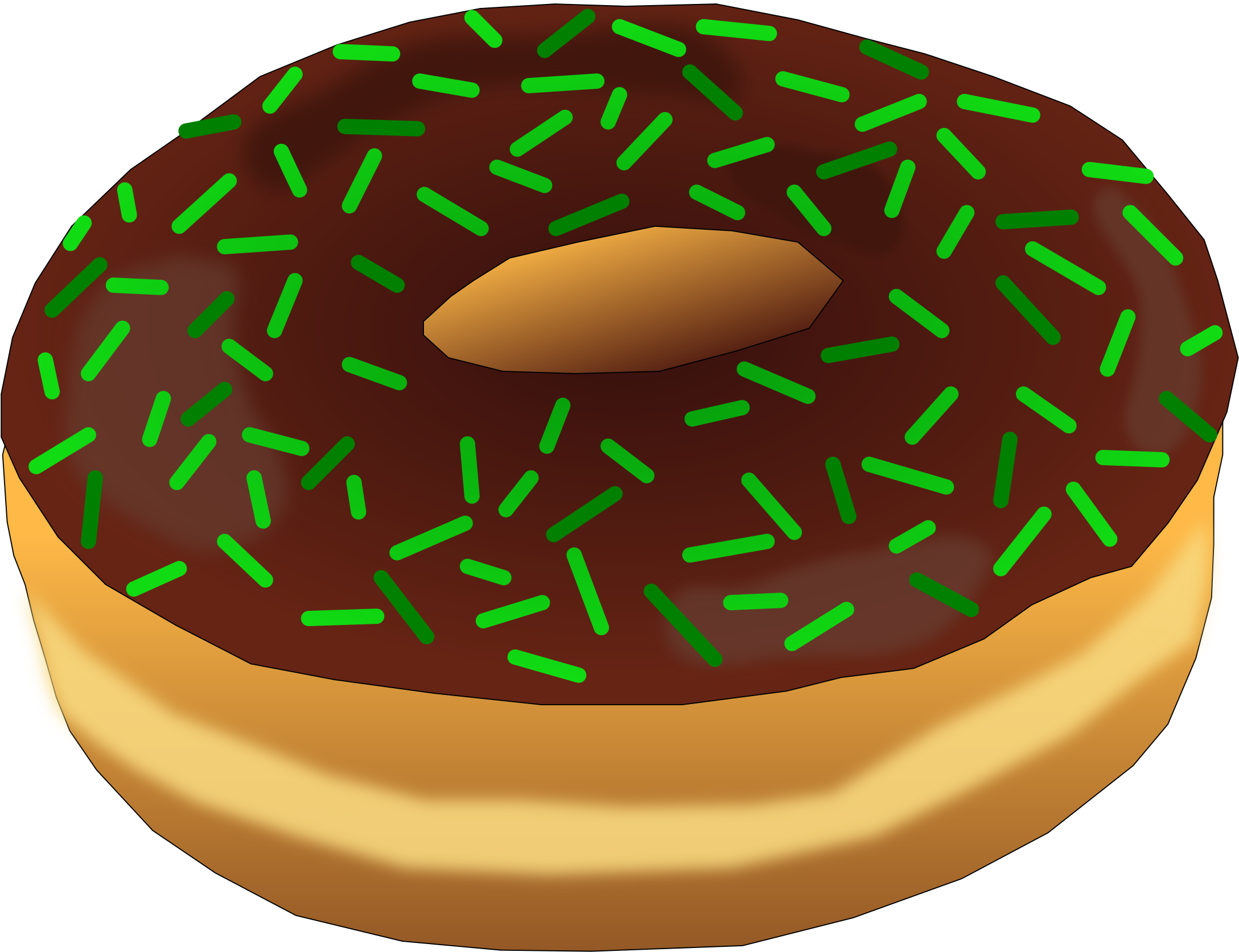 This Free Icons Png Design Of Green Donut 2 (2400x1897), Png Download