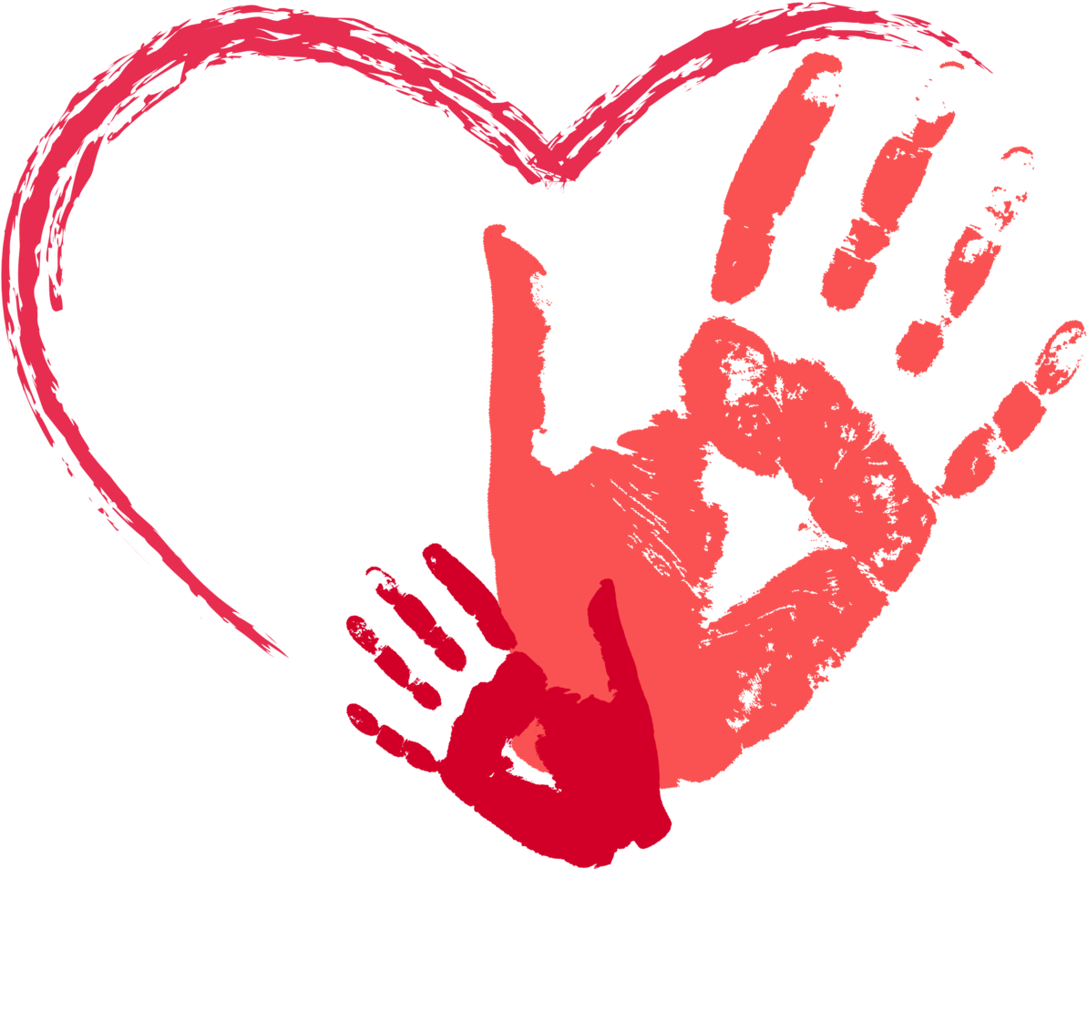 Mother And Child Hand Prints And Heart Taylor'd Prints - Best Mom Ever Sweatshirt-mother's Day Gift (1500x1800), Png Download