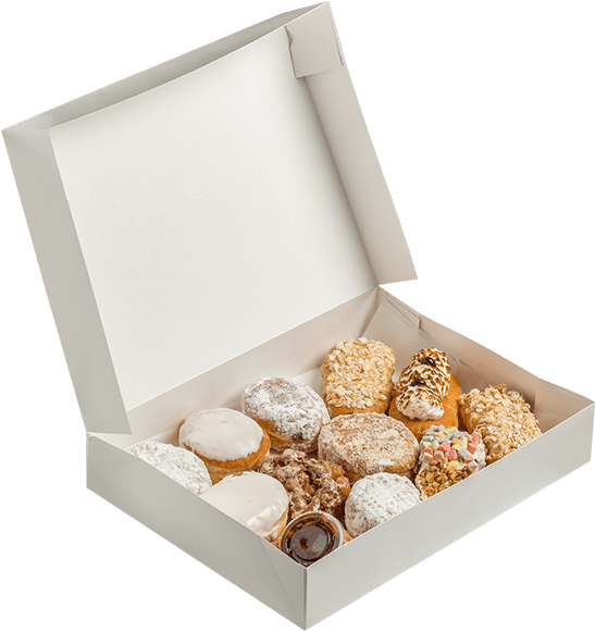 Dozen Assorted Box - Box Of Donut Png (600x600), Png Download