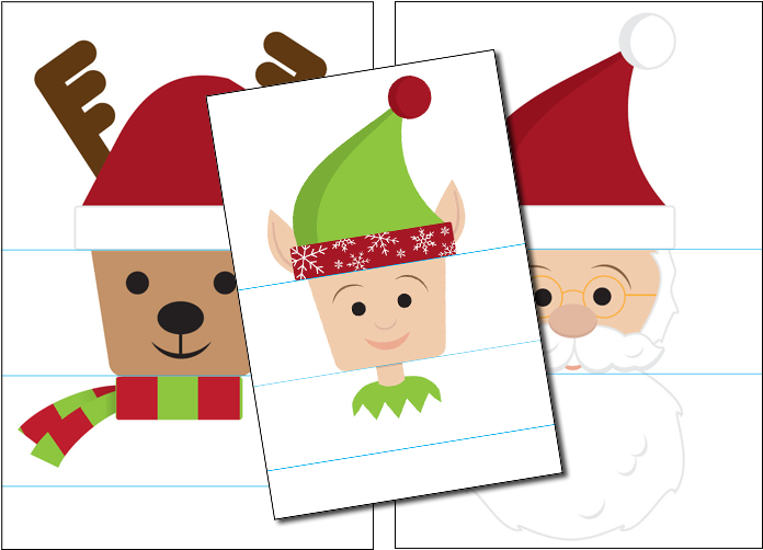 Christmas Mix And Match Puzzle - Lamination (760x560), Png Download