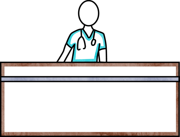 9190264, Blacksmith Anvil 9190012, Desk Doctor Nurse - Cartoon (600x459), Png Download